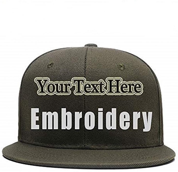 Baseball Caps Custom Embroidered Hat-Personalized Hat-Trucker Cap-Adjustable Dad Cap Add Text(Black) - Hunter Green - CU18H24...