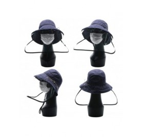 Sun Hats Womens Collapsible Bucket Hat Sun Protection Summer UPF 50 String Golf Garden Hiking 56-59cm - 89051navy - C5199IC6Z...