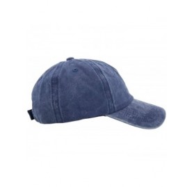 Baseball Caps Washed Ponytail Hats Baseball Vintage Distressed Twill Ponycap Messy Bun Cap - Denim Blue - CT18O8A3XQL $8.54