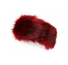 Cold Weather Headbands Faux Fur Headband with Stretch Women's Winter Earwarmer Earmuff - Burgendy - CW189H95CXM $14.52