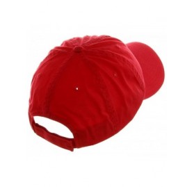 Baseball Caps Low Profile Dyed Cotton Twill Cap - Red - CS112GBW5BZ $10.81