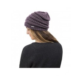 Skullies & Beanies Knitted Beanie Hat for Women & Men - Deliciously Soft Chunky Beanie - Lavender - CI18NOLDU3D $10.77