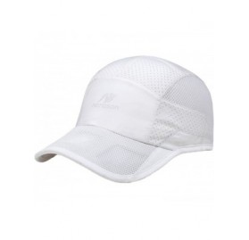 Sun Hats Unisex Mesh Sport Cap Quick-Drying Outdoor Breathable Sun hat Runner UV Protection 50+ - White - CC17YYHX629 $11.60