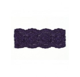 Headbands Ally Rose Stretch Lace Headband One Size 2.5 Inches Wide Plum - Plum - CP11MFXC6Z9 $10.16