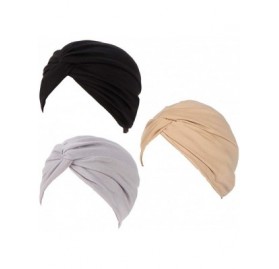 Skullies & Beanies 3Pack Womens Chemo Hat Beanie Turban Headwear for Cancer Patients - Style 1 - CK18L267HNO $12.87