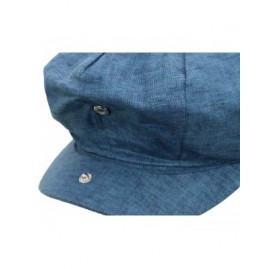 Newsboy Caps Men's Newsboy Linen Applejack Gatsby Collection Ivy Hats - Blue - CO12BNL0RHH $24.25