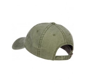 Baseball Caps US Army Retired Military Embroidered Washed Cap - Olive - CQ185ODOT6Z $18.58