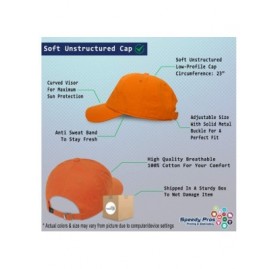 Baseball Caps Custom Soft Baseball Cap Fish Sea Bass Embroidery Dad Hats for Men & Women - Orange - CE18SIMR43K $16.46
