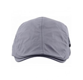 Newsboy Caps Flat Caps for Men- Beret Leather Hat Cabbie Gatsby Newsboy Cap Ivy Irish Hats - Grey - CU189I7G8KQ $11.29