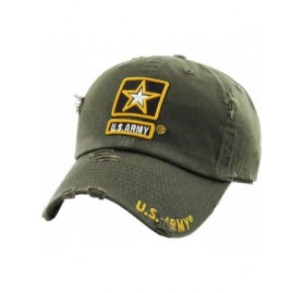 Baseball Caps US Army Official Licensed Premium Quality Only Vintage Distressed Hat Veteran Military Star Baseball Cap - C418...