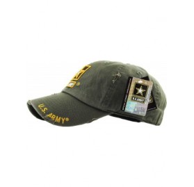 Baseball Caps US Army Official Licensed Premium Quality Only Vintage Distressed Hat Veteran Military Star Baseball Cap - C418...