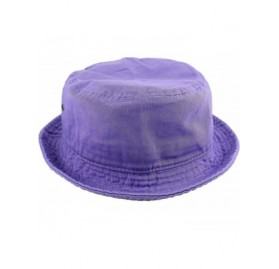 Bucket Hats 100% Cotton Packable Fishing Hunting Summer Travel Bucket Cap Hat - Lavender - CS18DOH2ZZ6 $21.45