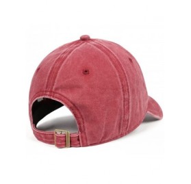 Baseball Caps Unisex Adjustable Buffalo-Trace-Whiskey-Logo-Symbol-Baseball Cap Cotton Flat Hat - Red-60 - C318U4XZZ2M $20.99