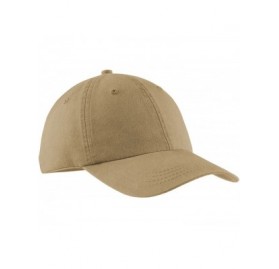 Baseball Caps Port & Company Men's Pigment Dyed Cap - Khaki - CV11QDRX7CJ $12.06