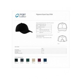 Baseball Caps Port & Company Men's Pigment Dyed Cap - Khaki - CV11QDRX7CJ $12.06
