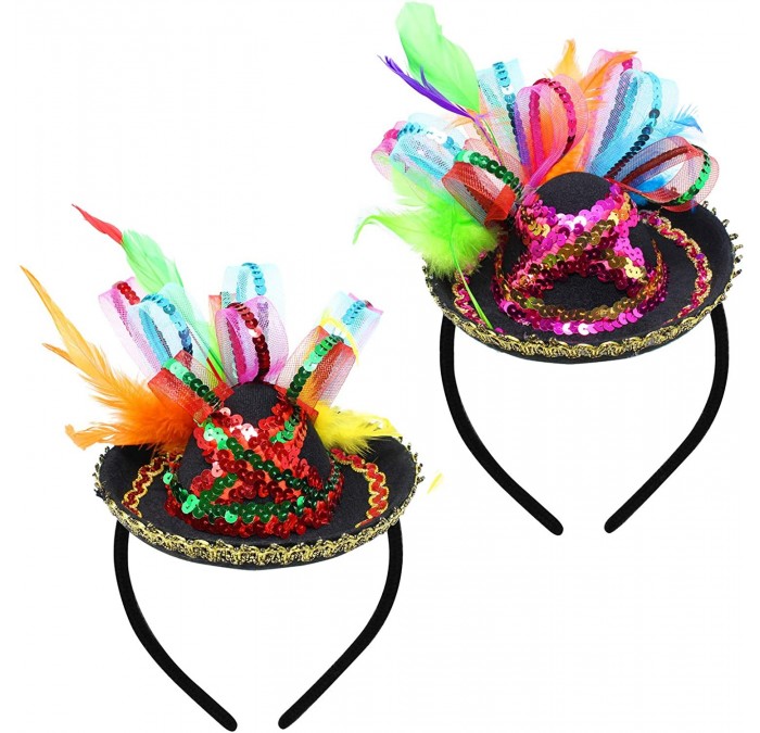 Headbands Sequined Sombrero Headbands Carnivals Festivals - CK18QTL67NQ $22.54