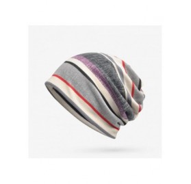 Skullies & Beanies Women's Cotton Beanie Lace Turban Soft Sleep Cap Chemo Hats Fashion Baggy Slouchy Hat - 2pack Stripe-yello...