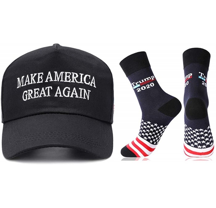 Baseball Caps Make America Great Again Hat with Trump Wristband Donald Trump Hat 2020 USA Cap Keep America Great - Black-a - ...