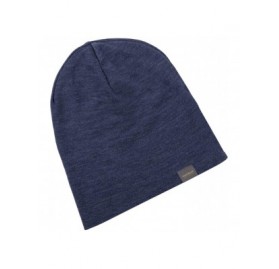 Skullies & Beanies Unisex Merino Wool Cuff Beanie Hat - Choose Your Color - Denim Blue - C9192T4ZQTQ $19.91