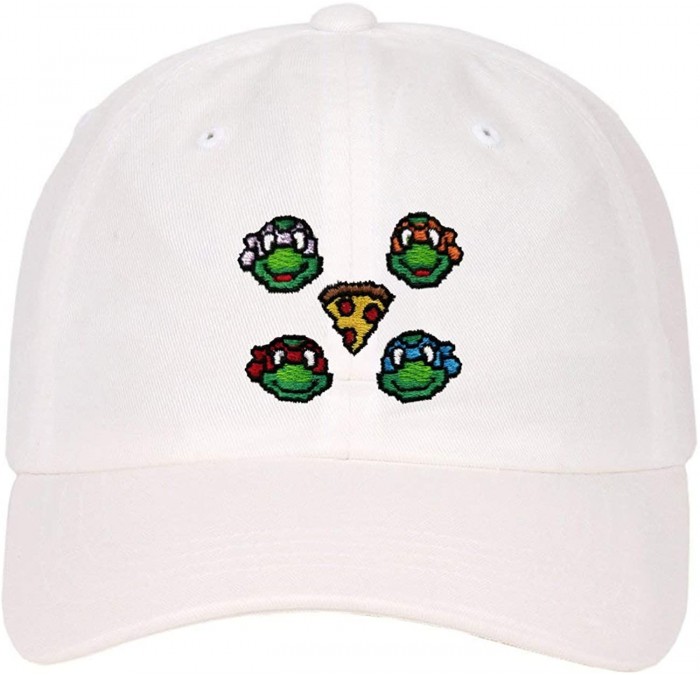 Baseball Caps Floral- Bandana- Animal Skin & Custom Embroidered - Snapbacks - Ninja Turtle White - CX18I9TGY6T $18.51