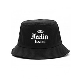 Bucket Hats Feeling Extra Bucket Hat - Black - CJ18CAKEROG $21.61