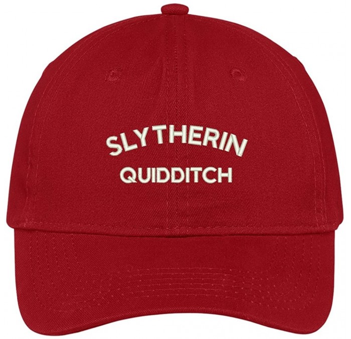 Baseball Caps Slytherin Quidditch Embroidered Soft Cotton Adjustable Cap Dad Hat - Red - C612O2JK7VG $20.86