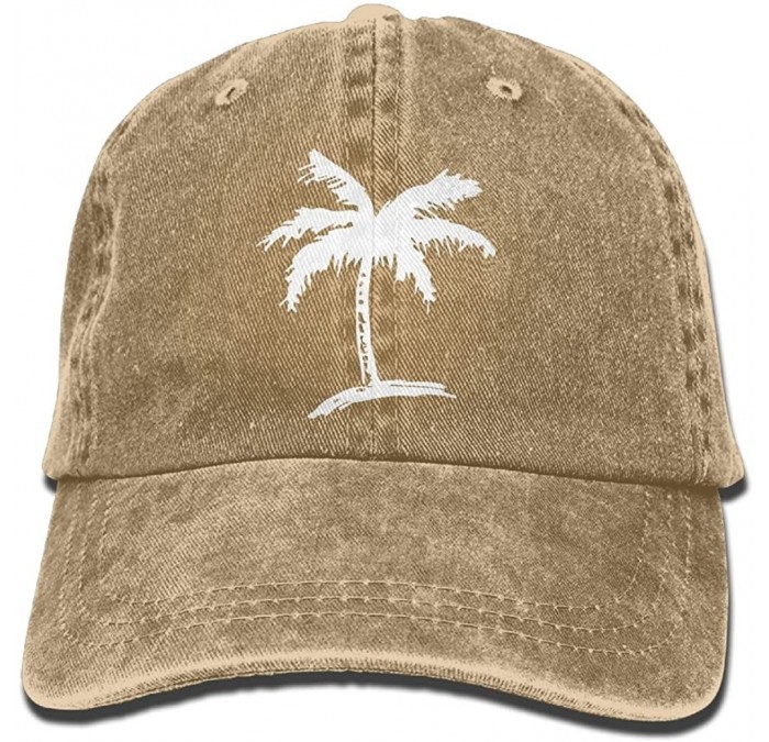 Baseball Caps Sports Denim Cap Palm Tree Men Women Snapback Caps Adjustable Baseball Cap - Natural - CS18D6LDZL9 $12.83