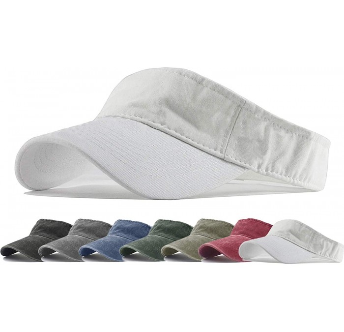 Baseball Caps Sports Sun Visor Hats Twill Cotton Ball Caps for Men Women Adults Kids - 1 White - CS18RZNX3GA $21.31