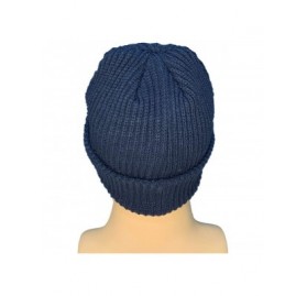Skullies & Beanies Comfortable Unisex Beanie Warm- Stretchy & Soft Stylish & Trendy Knit hat - Navy - CU192HEE9T3 $8.10