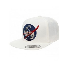Baseball Caps Flexfit Original Premium Classic Snapback with NASA Insignia Patch - Black - White - C51236KEAOD $36.02