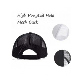 Baseball Caps Womens High Ponytail Hats-Cotton Baseball Caps with Embroidered Funny Sayings - Money-black - CS18TCYZMSQ $12.82