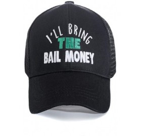 Baseball Caps Womens High Ponytail Hats-Cotton Baseball Caps with Embroidered Funny Sayings - Money-black - CS18TCYZMSQ $12.82
