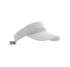 Visors Unisex Low Profile Twill Visor/Headwear (Pack of 2) - White - CA18RN5UWYD $12.64
