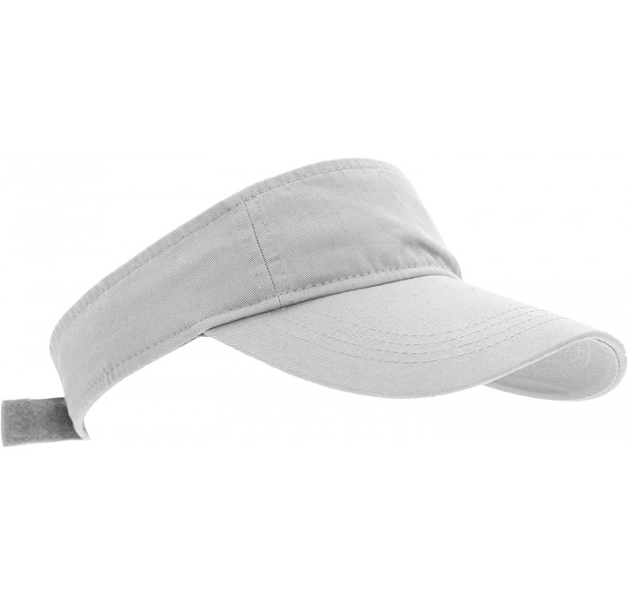 Visors Unisex Low Profile Twill Visor/Headwear (Pack of 2) - White - CA18RN5UWYD $12.64
