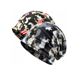 Skullies & Beanies Womens Slouchy Beanie Infinity Scarf Sleep Cap Hat for Hair Loss Cancer Chemo - 2 Pack Army/Grey Micai - C...