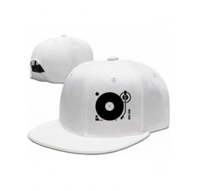 Baseball Caps Adjustable Headphones Platter Snapback Baseball - White - CG12N1PY3ZS $12.68