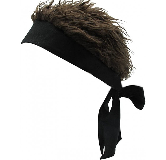 Visors Funny Sun Visor Cap Wig Peaked Hat Adjustable Baseball Cap - B-brown - CU18LXY3DW0 $10.72