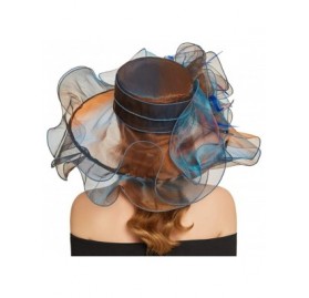 Sun Hats Accessories Women's Organza Kentucky Derby Hat Fashion New Ladies Multicolor Elegant Personality Sun Hat - Brown - C...
