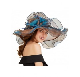 Sun Hats Accessories Women's Organza Kentucky Derby Hat Fashion New Ladies Multicolor Elegant Personality Sun Hat - Brown - C...
