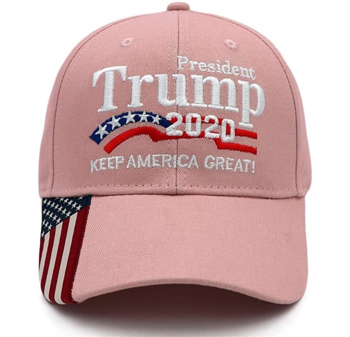 Baseball Caps Trump 2020 Keep America Great Campaign Embroidered USA Flag Hats Baseball Trucker Cap for Men and Women - CC18Y...