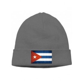 Skullies & Beanies Mens&Womens Cuba Flag Outdoor Daily Beanie Hat Skull Cap Black - Deepheather - CS187R0XL7Y $13.20