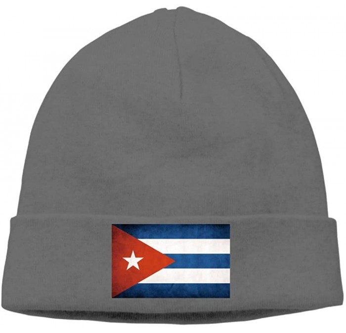 Skullies & Beanies Mens&Womens Cuba Flag Outdoor Daily Beanie Hat Skull Cap Black - Deepheather - CS187R0XL7Y $26.76