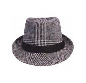 Fedoras Men's Women's Manhattan Structured Gangster Trilby Wool Fedora Hat Classic Timeless Light Weight - CA18AEK5NHU $12.50