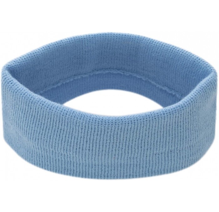 Skullies & Beanies USA Made Stretch Headband - Light Blue - CE1885XC8RK $27.48