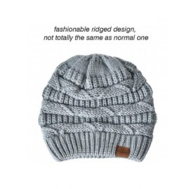 Skullies & Beanies Knit Beanie Hat for Women Oversize Chunky Winter Slouchy Beanie Hats Ski Cap - Beige - C818ADSMCIR $9.68