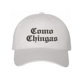Baseball Caps Como Chingas Embroidered Baseball Hat - Latina Hat for Women - Funny Hats - White - C21963E8CAL $17.05