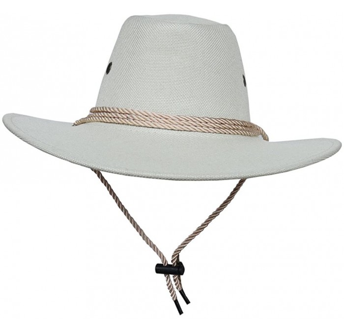 Sun Hats Unisex Adult Cotton Adjustable Cycling Cowboy Hat - White - C11820D0K0N $9.72