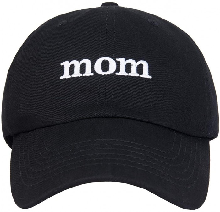 Baseball Caps Mom Hat with White Embroidered Classic Wild Baseball Hat for Women - CO1949IZ0I9 $27.32