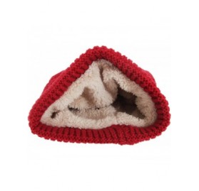 Skullies & Beanies Ladies/Womens Cable Knit Fleece Lined Winter Beanie Hat - Black - CJ120EELI2R $7.54