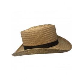 Sun Hats Cocoa Straw Gambler Hat - CU18UK2WQNA $25.75